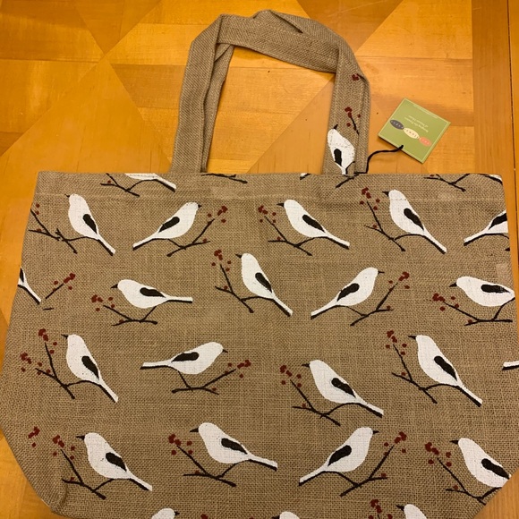 rock paper flower | Bags | Rockpaper Flower Snowy Bird Hand Painted